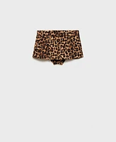 Mango Women's Leopard Skirt Pants