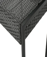 Elegant Outdoor Wicker Barstools With Durable Iron Frame
