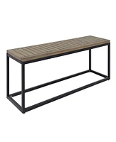 Simplie Fun Modern Acacia Wood Bench: Elegance And Comfort For Your Outdoor Oasis