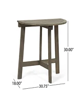 Streamdale Furniture Westmont Half-Round Bistro Table, Grey