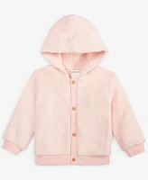 First Impressions Unisex Faux-Sherpa Hooded Cardigan, Created for Macy's