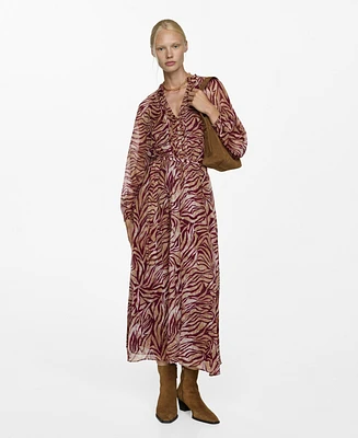 Mango Women's Printed Long Dress