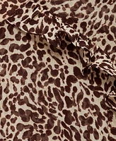 Mango Women's Leopard Print Draped Dress