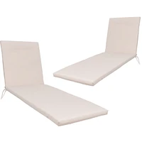 Streamdale Furniture 2PCS Set Outdoor Lounge Chair Cushion Replacement Patio Funiture Seat Cushion Chaise Lounge Cushion-Beige