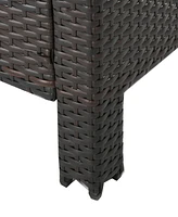 Streamdale Furniture Water-Resistant Wicker Club Chairs With Curved Arms For Outdoor Comfort And Style