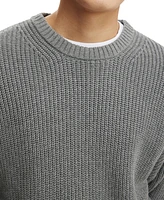 Cotton On Men's Box Fit Crew Knit Sweater