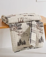 Levtex Lodge Toile Reversible Quilted Throw, 50" x 60"