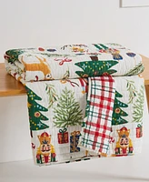 Levtex Nutcracker Reversible Quilted Throw, 50" x 60"