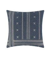 Levtex Ansara Striped Embroidered Decorative Pillow, 18" x 18"