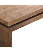 Natural Wood Living Room Table Versatile Coffee Table 2-Tiered Wood Tabletop Table 47.6" L 23.6" W 16.3" H