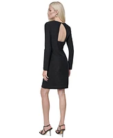 Dkny Women's Studded Long-Sleeve Sheath Dress