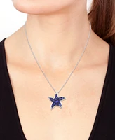 Effy Tanzanite (2-1/20 ct. t.w.) & Diamond Accent Starfish 18" Pendant Necklace in Sterling Silver