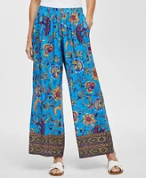 Jm Collection Women's Printed High-Rise Wie-Leg Pants, Exclusively at Macy's