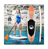 SereneLife Free-Flow Inflatable Stand-Up Paddle-Board (Sup), 10.5 ft.