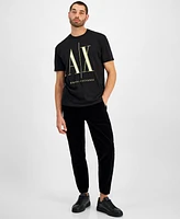 A|X Armani Exchange Men's Embroidered Metallic Icon T-Shirt