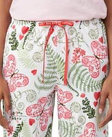 Hue Women's Butterferns Printed Drawstring Pajama Pants