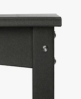 55" Outdoor Patio Hdpe Adirondack 2-Tier Shelf Console Table