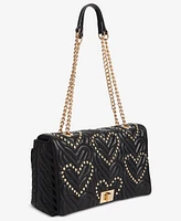 I.n.c. International Concepts Soft Small Ajae Quilted Studded Heart Shoulder Bag, Created for Macy's