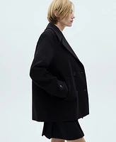 Mango Women's Double-Breasted Wool Coat