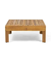 Brava X-Back Corner Bench-r With Coffee Table, Red