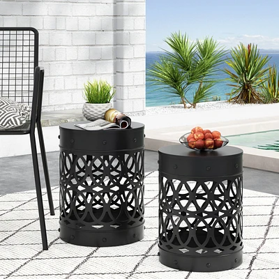 Whimsical Garden Table: Hand-Painted, Versatile, Rust-Resistant