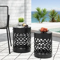 Whimsical Garden Table: Hand-Painted, Versatile, Rust-Resistant