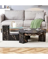 The detachable double-decker coffee table, the stylish design is more precious