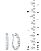 Forever Grown Diamonds Lab-Grown Diamond Hoop Earrings (1 ct. t.w.) in Sterling Silver or 14k Gold-Plated Sterling Silver