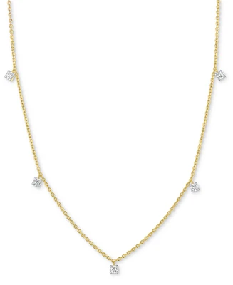 Forever Grown Diamonds Lab-Grown Diamond 5 Drop Necklace (1/4 ct. t.w.) Sterling Silver or 14k Gold-Plated