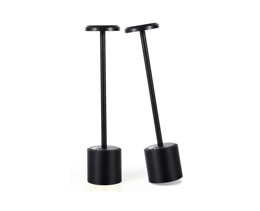 gaomon Litake Black Table Lamps Set of 2,Cordless Table Lamp,Portable Led Desk Lamp,5000mAh Battery Operated Bedside Lamp for Nightstand,Cream Steples