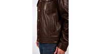 Furniq Uk Men's Leather Jacket, Brown, Created for Macy's