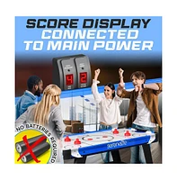 SereneLife 54" Air Hockey Table with Digital Led Scoreboard and 12V Fan Motor