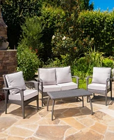 Streamdale Furniture Honolulu 4Pc Pe Wicker Set (Kd)