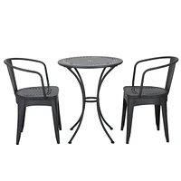 Whimsical Lourdes Bistro Set: Durable Outdoor Elegance