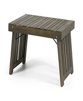 Streamdale Furniture Foldable Acacia Wood Side Table: Durable, Stylish, Space-Saving