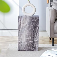 Elevate your living space with this modern Mdf coffee table, which showcases gray textured patterns. It is characterized by stylish design.