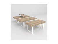Extendable Dining Room Table for 6 8 10, Modern Farmhouse Wooden Kitchen Expanding Table, Long Large Expandable Dining Room Conference Table