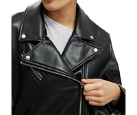 Cotton On Women's Roman Faux Leather Biker Jacket