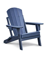 Streamdale Furniture Folding Outdoor Adirondack Chair Set of 2 and Table Set, Hdpe All