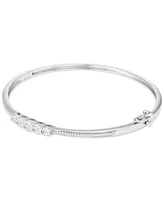 Diamond Five Stone Bangle Bracelet (1/4 ct. t.w.) in Sterling Silver