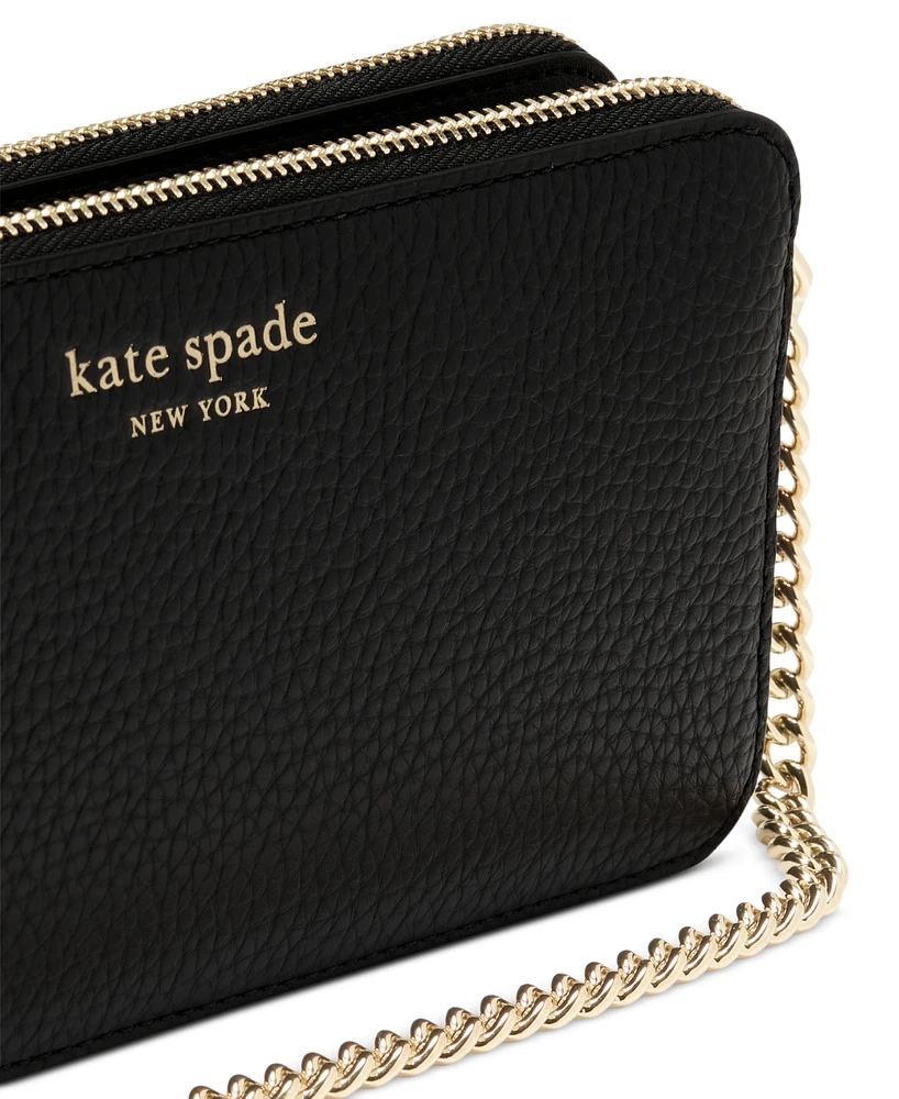 kate spade new york Taylor Pebbled Leather Double Zip Crossbody