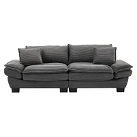 Streamdale Furniture Corduroy Sofa Sleeper Couch Loveseat Sofa with Pillows Comfy Upholstered Deep Seat Sofa for Bedroom, Living Room, Apartment, Offi