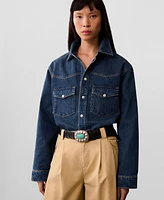 Mango Women's Oversized Denim Overshirt