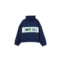 Cotton On Girls Little/Big Naomi Half Zip Pullover