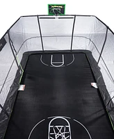 JumpKing 10' x 15' Rectangle Trampoline with 2 Powder Coated Basketball Hoops