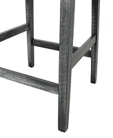 Set Of 2 Upholstered 26 Inch Counter Stool - Light Gray/Gray
