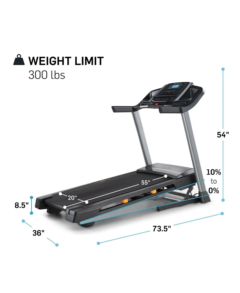 NordicTrack T 6.5 S Treadmill for Running and Walking with 5 inch Display and SpaceSaver Design