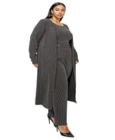 L I V D Women's Plus Luna Three Piece Rib Set