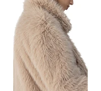 Sanctuary Women's Carmen Faux-Fur Spread-Collar Coat