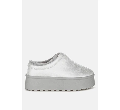 London Rag Lottys Faux Leather Platform Classic Slip-On